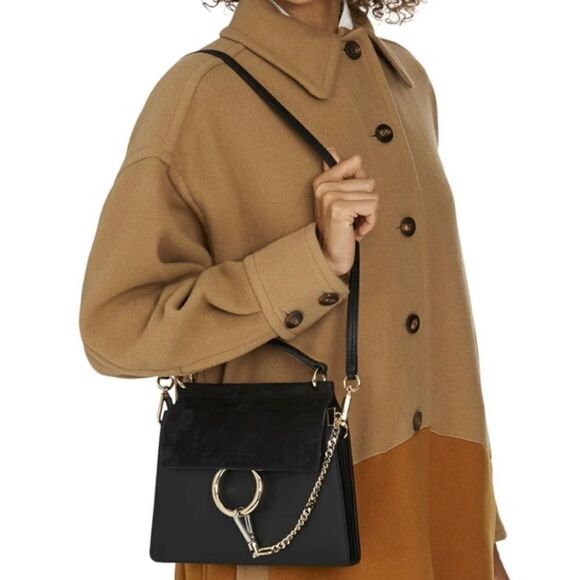 Chloé Small Faye Leather & Suede Top Handle Bag - Picture 2 of 15